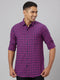 Men Pink & Blue Checked Sustainable Casual Shirt